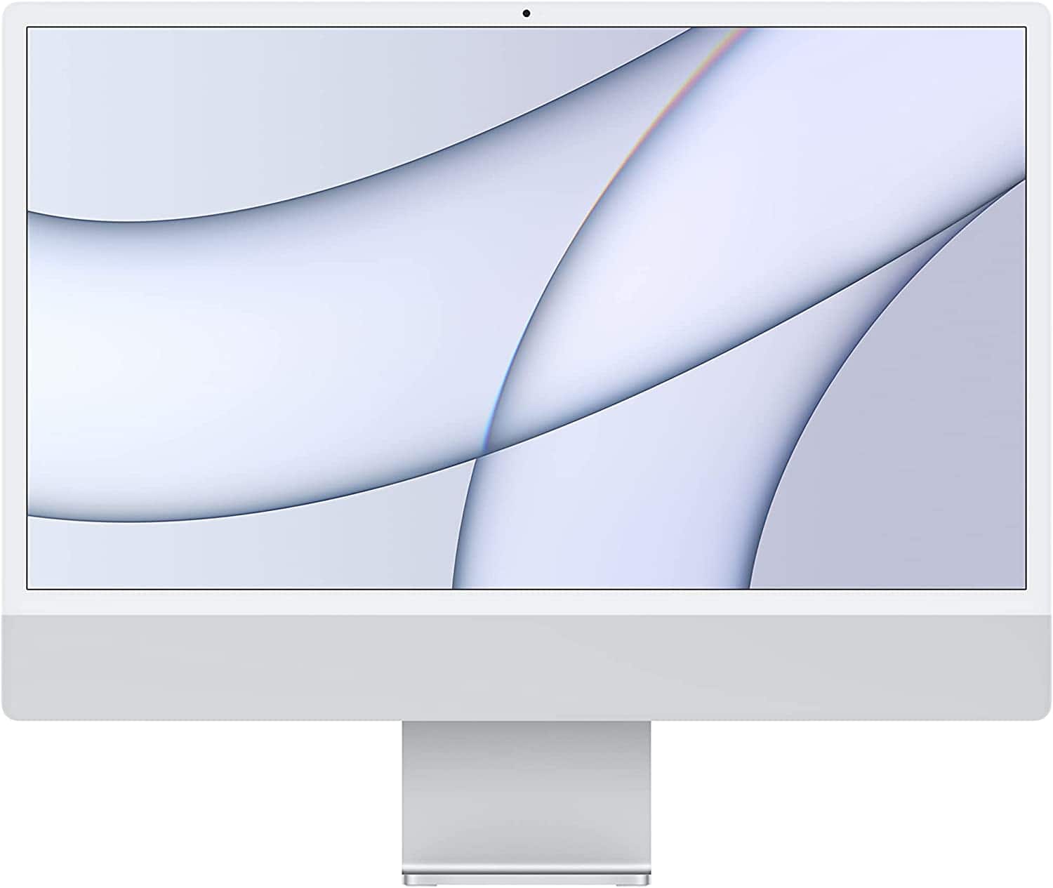 2021 Apple iMac (24-inch, Apple M1 chip with 8‑Core CPU and 8‑Core GPU, 4 ports, 8GB RAM, 512GB) – Silver